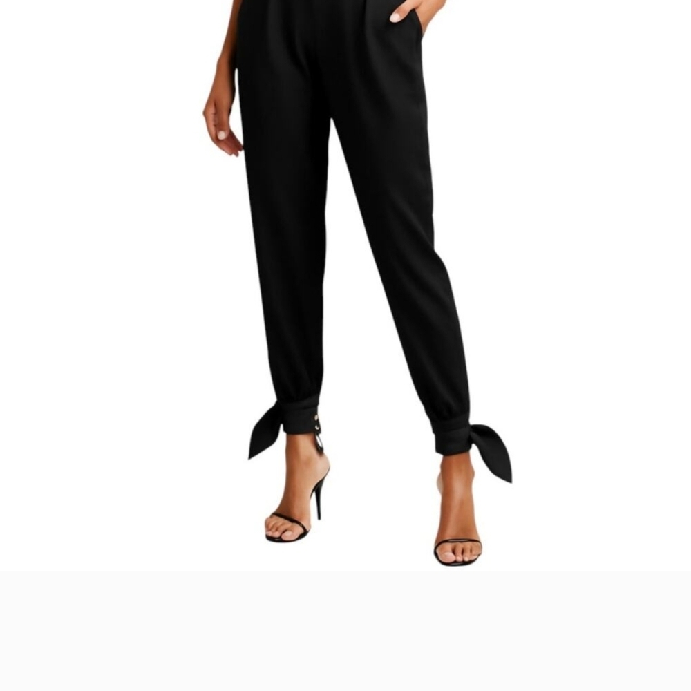 Michelle Mason 100% Silk Ankle Tie Pants In Maroon